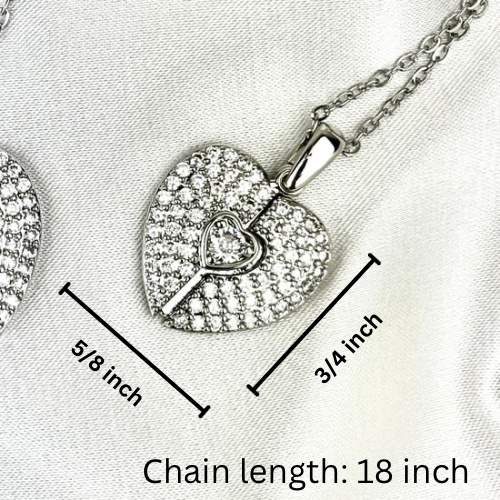 My Wife Heart Necklace with Hidden Message, Custom Engraved