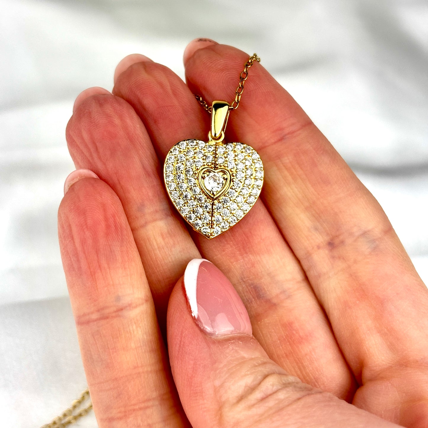 My Wife Heart Necklace with Hidden Message, Custom Engraved