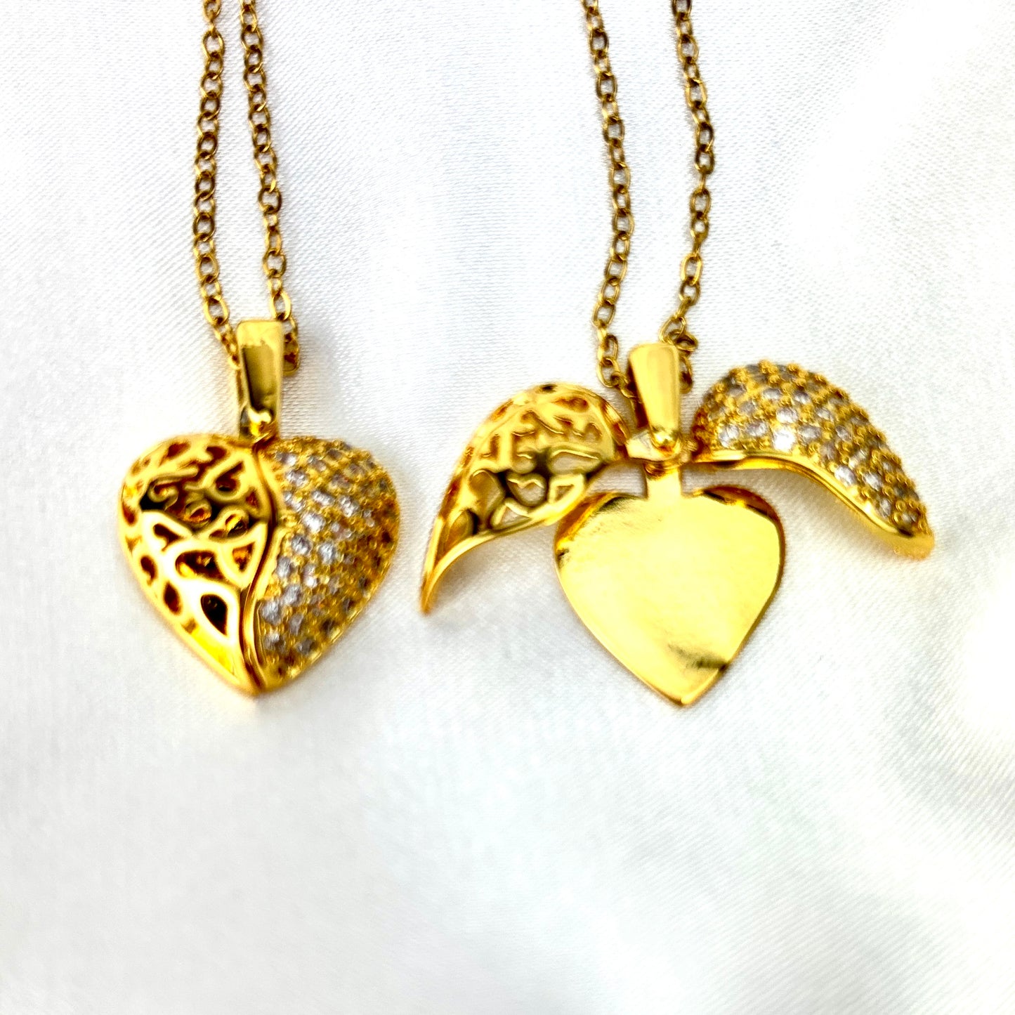 My Love Vintage Heart Necklace with Hidden Message, Custom Engraved
