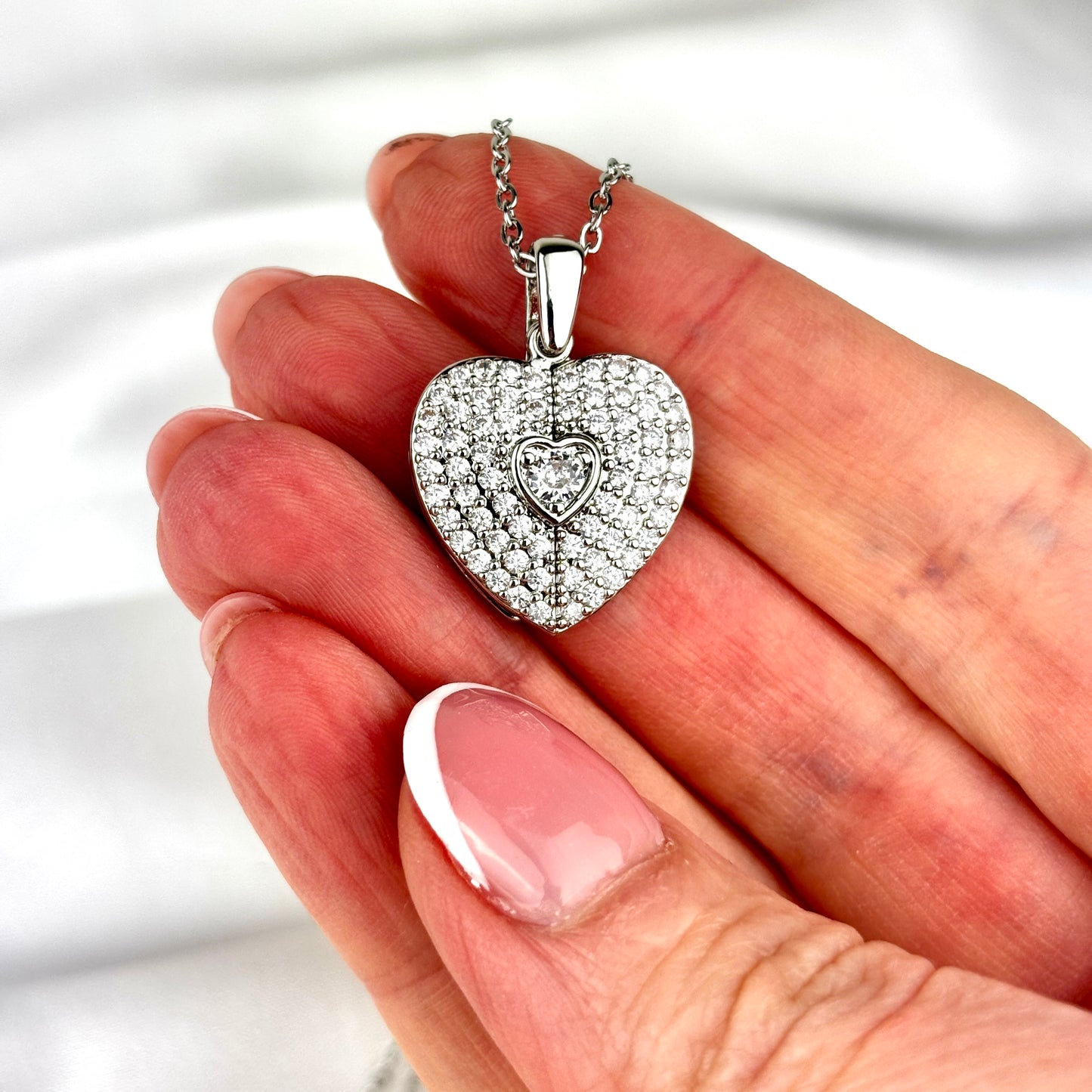 My Wife Heart Necklace with Hidden Message, Custom Engraved