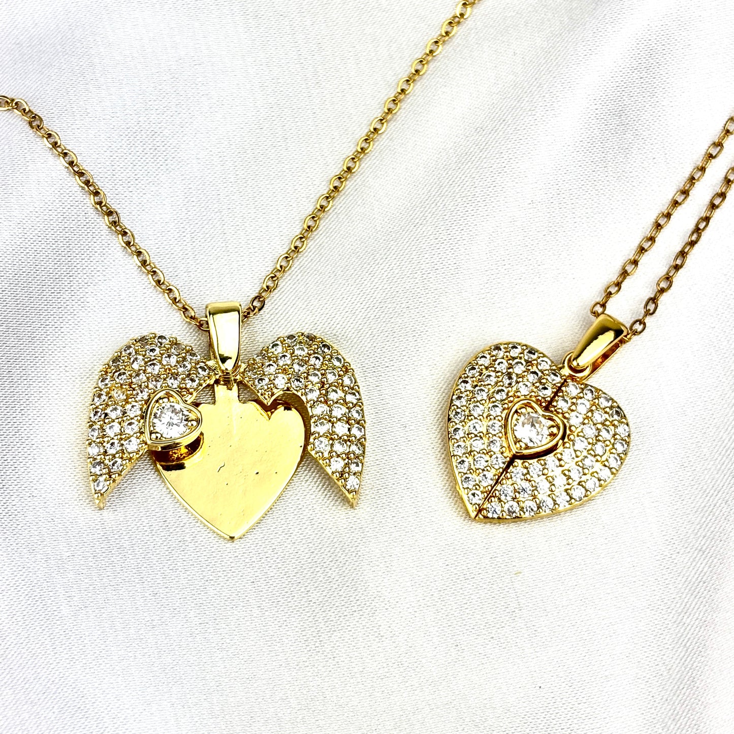 My Wife Heart Necklace with Hidden Message, Custom Engraved
