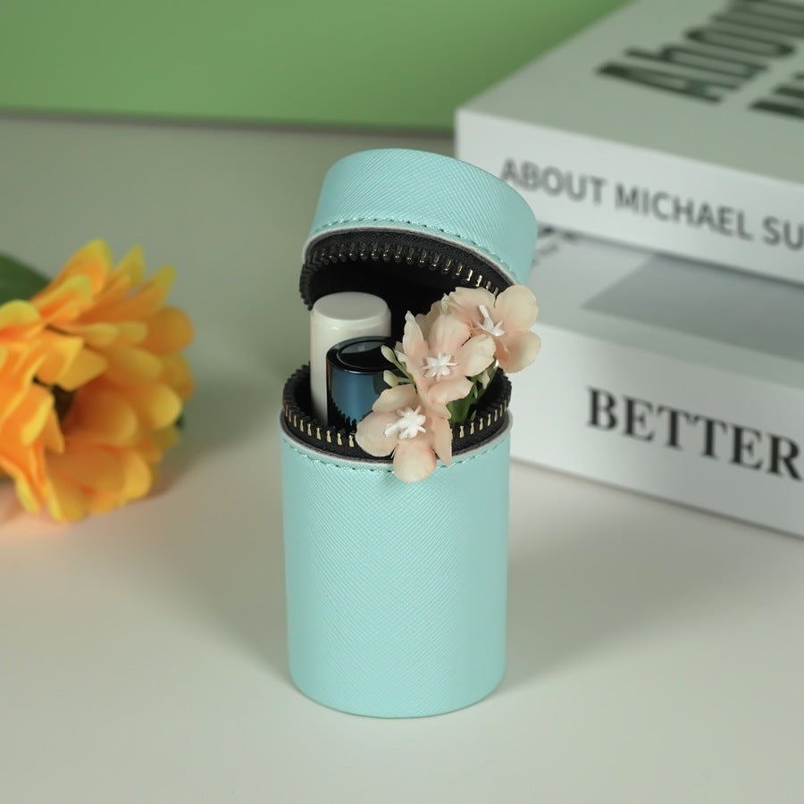 Lipstick Tube Mini Bag Keychain | PU Leather Cylinder Coin Purse | Cute Makeup Holder & Bag Charm