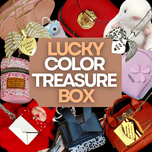 Lucky Color Treasure Box | Custom Engraved Necklace & Gift Set | Surprise Color Box for Her